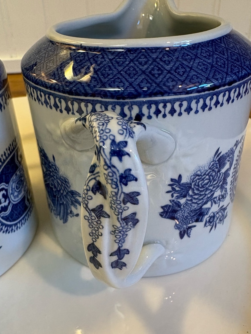 Spode ‘Fitzhugh Blue’ creamer and sugar with lid - Picture 6 of 15
